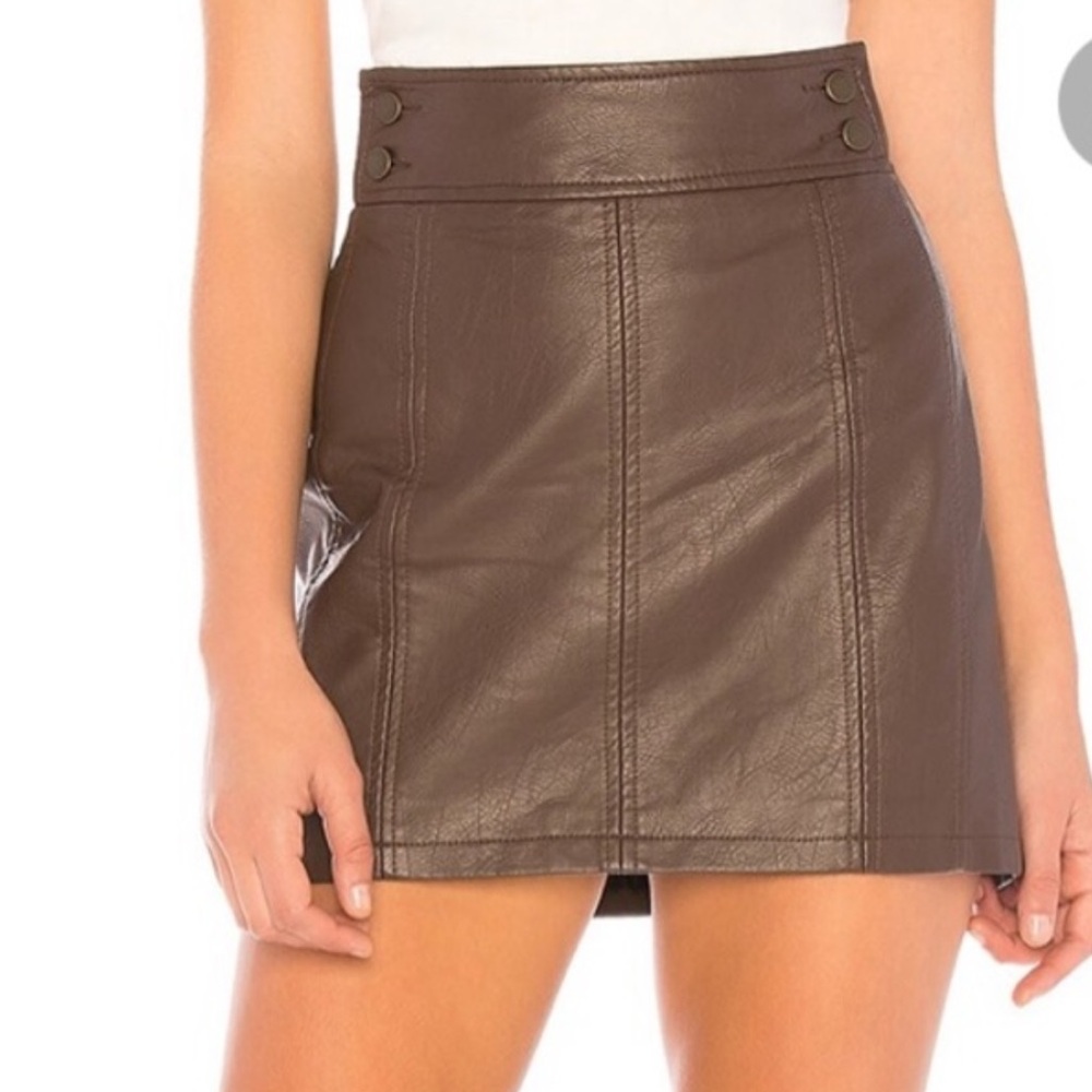 Free People Retro Body Con Skirt in Brown NWT size 2
